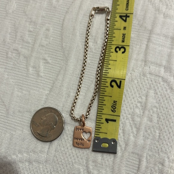 Love Never Fails Sterling Silver Charm Bracelet - Picture 3 of 3